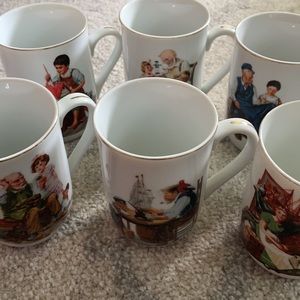Norman Rockwell Coffee Mugs all 6